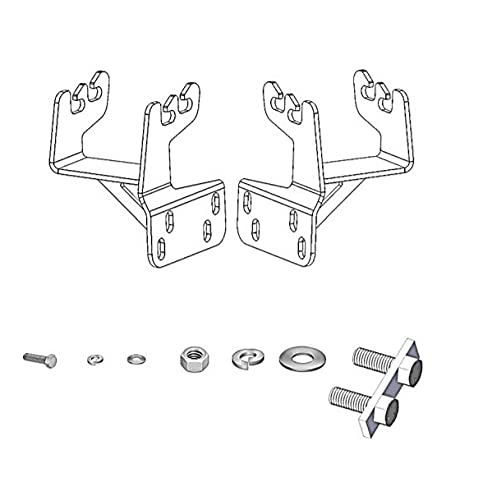 Go Rhino Mounting Bracket Kit for RC3 Skid Plate or RC4 Bull Bar | Mild Steel, Textured Black | 569860TK | Fits 2017-2022 Ford F-250, F-350 Super Duty Excludes Black Widow Editions
