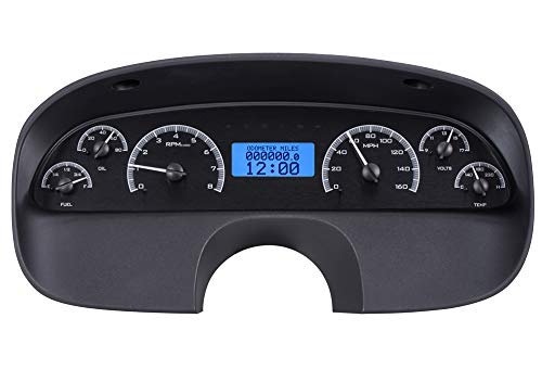 Black Alloy Style Face w/Blue Display Compatible with 1994-96 Chevy Caprice/Impala SS VHX System