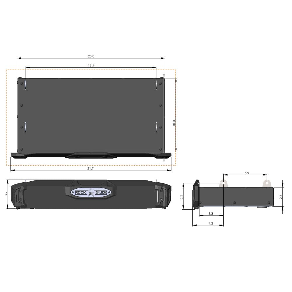 16 Inch Wide R-Step with Universal Brackets to Mount On Flat Surface Rock Slide Engineering
