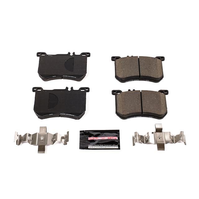 Power Stop Z23-1670 Z23 Evolution Sport Carbon Fiber Infused Ceramic Brake Pads with Hardware For Mercedes-Benz SL400, Mercedes-Benz SL450, Mercedes-Benz SL550 [Model Specific]