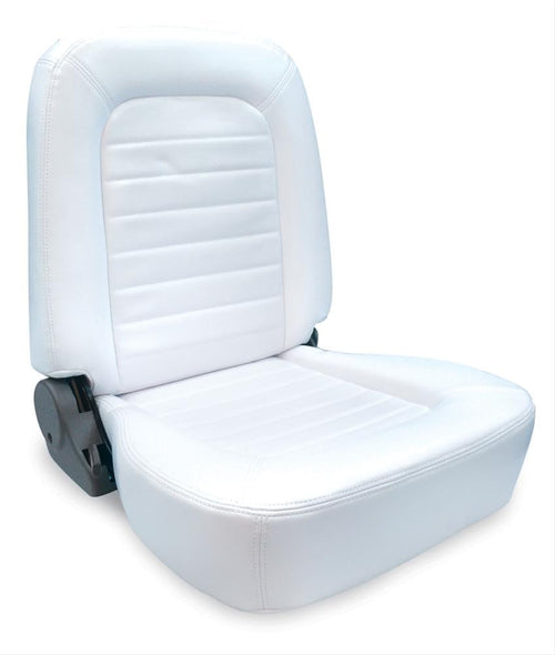 Low Back Classic Recliner Right White Vinyl