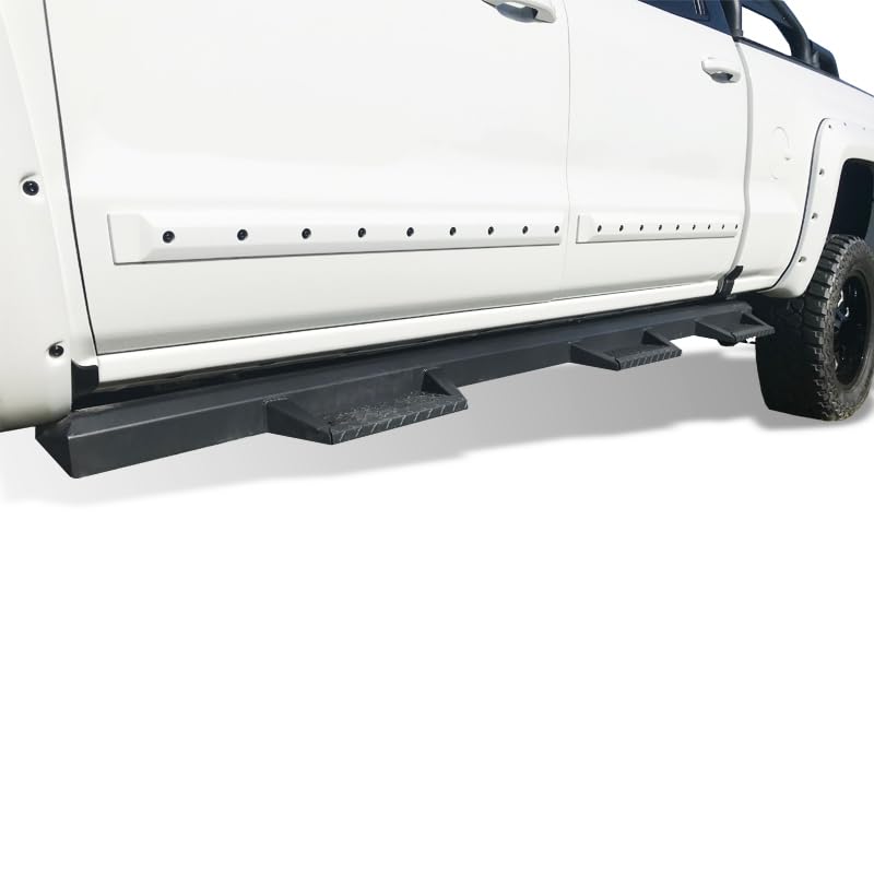 Superior Black Horse Side Steps WTW Black Compatible with 2015-2025 Ford F-150 Crew Cab -SUP-FO01-15