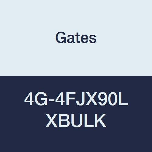 Gates XBULK 4G-4FJX90L MegaCrimp Couplings, Female JIC 37 Flare Swivel, Zinc Plated Carbon Steel, 2.48", 90° Bent Tube, 1/4" ID (Pack of 200)
