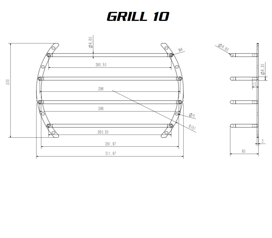 10-Inch Massive Audio GRILL10 Subwoofer Grill | Deep-Set Anodized Steel Protective Speaker Cover - Heavy-Duty Design for Car Audio Subs – Universal Fit, Durable Mesh Guard