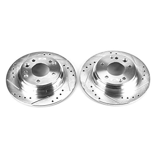 Power Stop Rear JBR929XPR Evolution Drilled & Slotted Rotor Pair For Acura RL 1999-2001 [Model Specific]