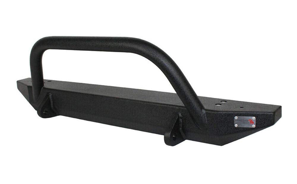 Jeep TJ Front Bumper W/Winch Guard Piranha Series 97-06 Wrangler TJ Rubicon and Unlimited Steel Black Textured Powdercoat