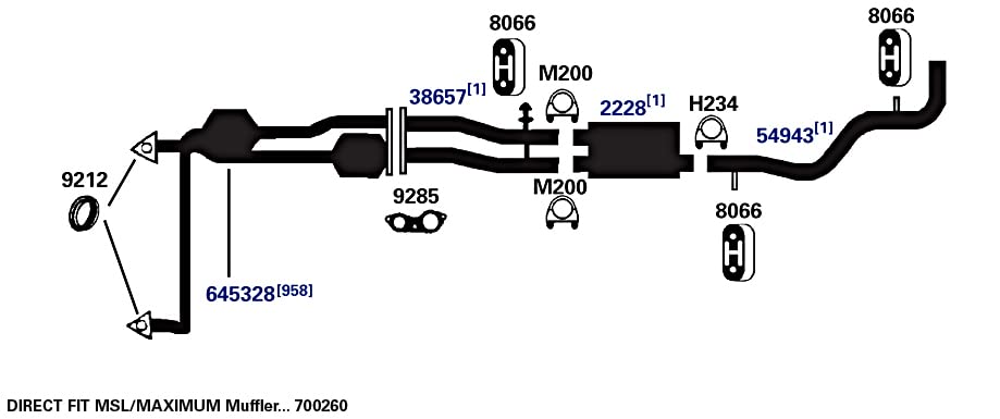 Exhaust Tail Pipe AP Exhaust Products 54943