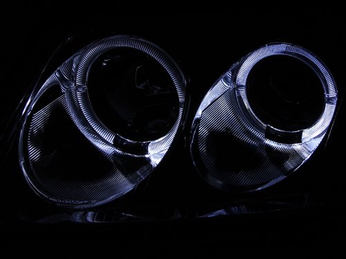 Chrome Halo Anzo USA Projector Headlight with Clear Lens for Volkswagen Passat