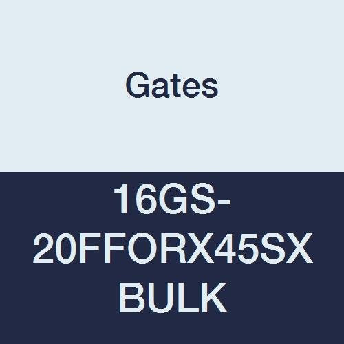 GlobalSpiral Couplings Gates 16GS-20FFORX45SXBULK, Female Flat-Face O-Ring Swivel, Zinc Plated Carbon Steel, 6.46", 45° Bent Tube, 1" ID (Pack of 25)