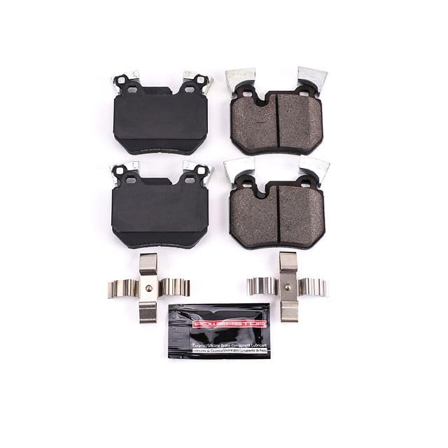 Power Stop Z23-1372 Z23 Evolution Sport Rear Carbon Fiber Infused Ceramic Brake Pads with Hardware For BMW 135i 2008-2013 | BMW 135is 2013 [Vehicle Specific]