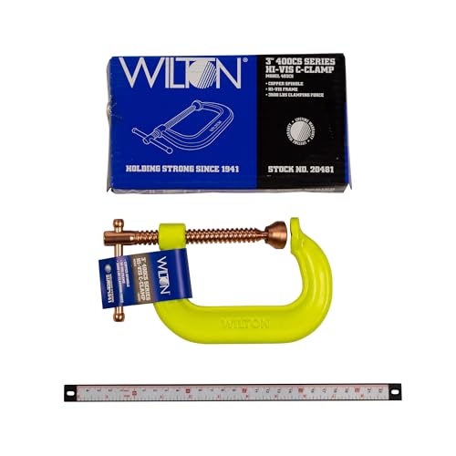 Wilton Hi-Vis Spark-Duty C-Clamp, 3" Opening, 2-3/8" Throat, 3500 Lbs. Clamping Force (Model 403CS)