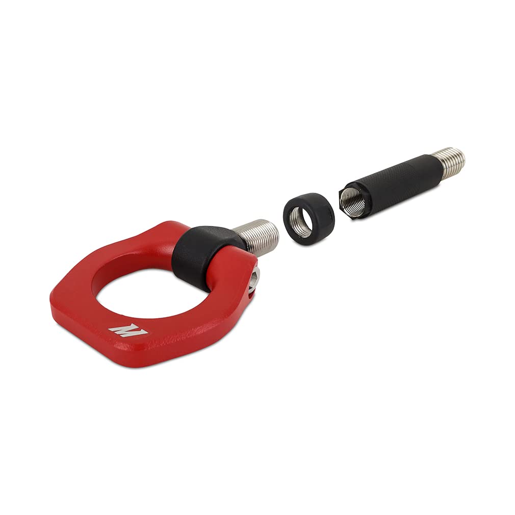 Racing Mishimoto Tow Hook, 91mm/BMW Style 20mm Thread, Red