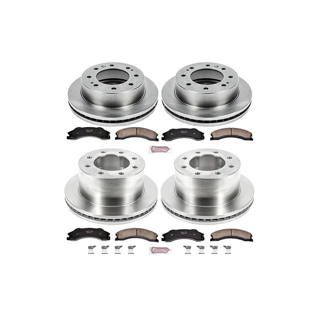 Brake Kit PowerStop For Chevrolet Silverado 3500 HD 2011, GMC Sierra 3500 HD 2011 [Model Specific] - Autospecialty Front and Rear OE Disc Rotors & Ceramic Brake Pads Replacement, KOE5560