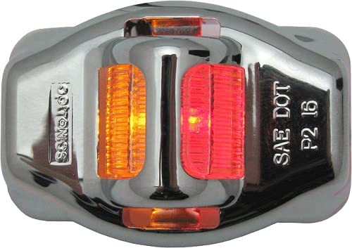 MCL181ARCRGBP Optronics - LED A/R M/C FEND CHRM COVR SELF GRND P - Red - 200 Lumen - Water Resistant - Bicycle Light