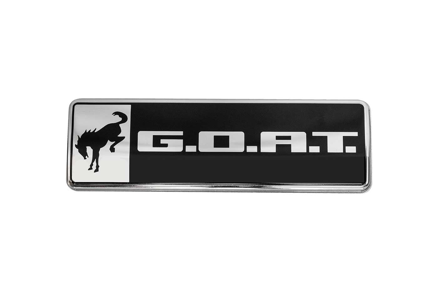 Ford Performance 4.5" Chrome & Black Goat Emblem M-1447-GOAT for 2021-2025 Bronco