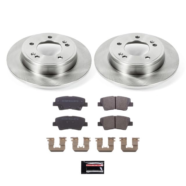 Power Stop KOE6501 Rear Replacement Brake Kit-OE Brake Rotors & Ceramic Brake Pads For Hyundai Elantra, Hyundai Elantra Coupe, Hyundai Velos, Kia Soul, Hyundai Venue [Model Specific]