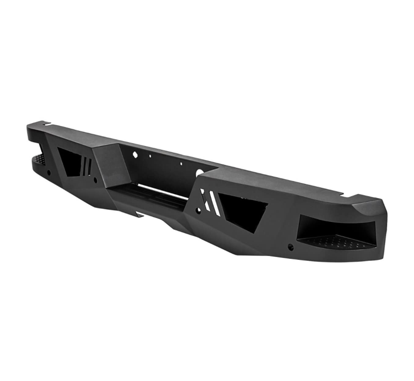 Super Heavy Duty Black Horse Armour Rear Bumper Matte Black Compatible with 19-24 Silverado 1500|22 Silverado 1500 LTD|20-23 Silverado 2500 HD|20-23 Silverado 3500 HD|19-24 Sierra 1500-ARB-SI19