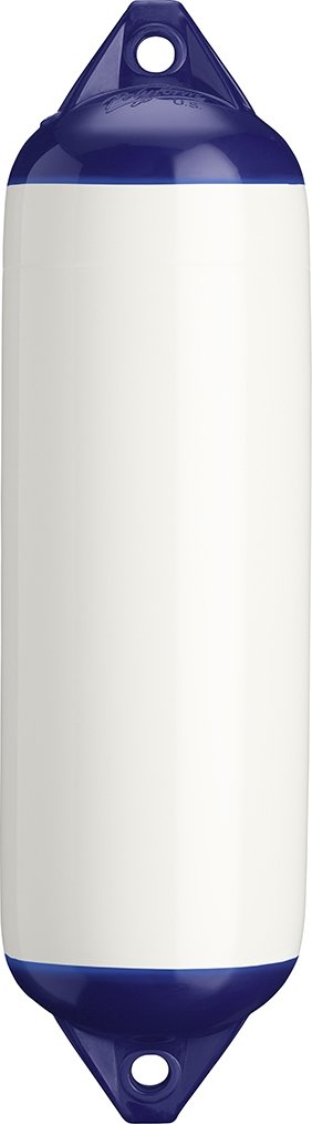 F-Series Polyform Boat Fender F-10 Standard Blue Ropehold - White