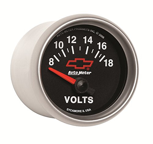 Auto Meter 2-1/16" 8-18 Volts Short Sweep Electric Voltmeter Gauge GM Performance Parts 3692-00406