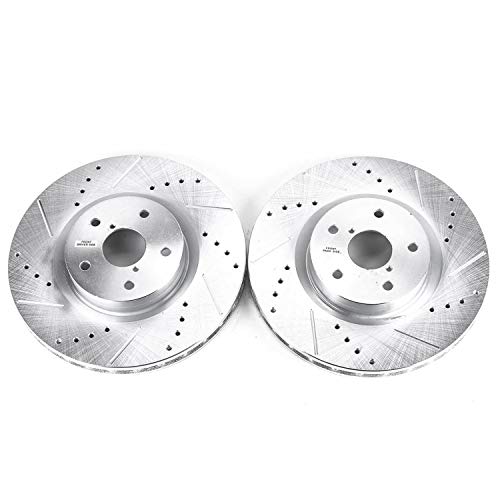 Power Stop Front JBR1117XPR Evolution Drilled & Slotted Rotor Pair For Subaru Impreza 2005-2014, Subaru WRX 2020, Subaru WRX STI 2014-2017 [Model Specific]