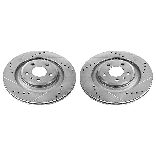 Power Stop Rear EBR1015XPR Drilled & Slotted Rotor Pair For Audi S4 2010-2011, Audi S5 2008-2011 [Model Specific]