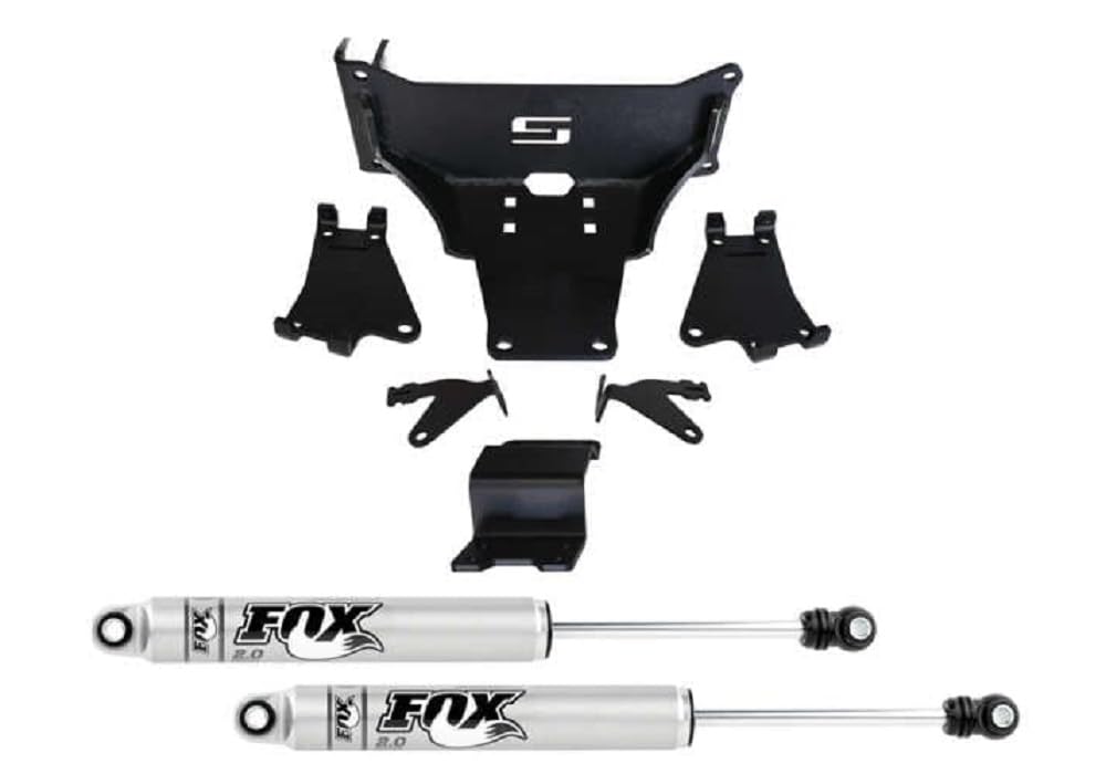 SUPERLIFT SUSPENSION RealTruck Dual Steering Stabilizer Kit for Ford F-250/F-350 | Fox 2.0 Series Cylinders | 92743 | Fits 2005-2022 Ford F-250 / F-350 with No Lift to Any Lift Height