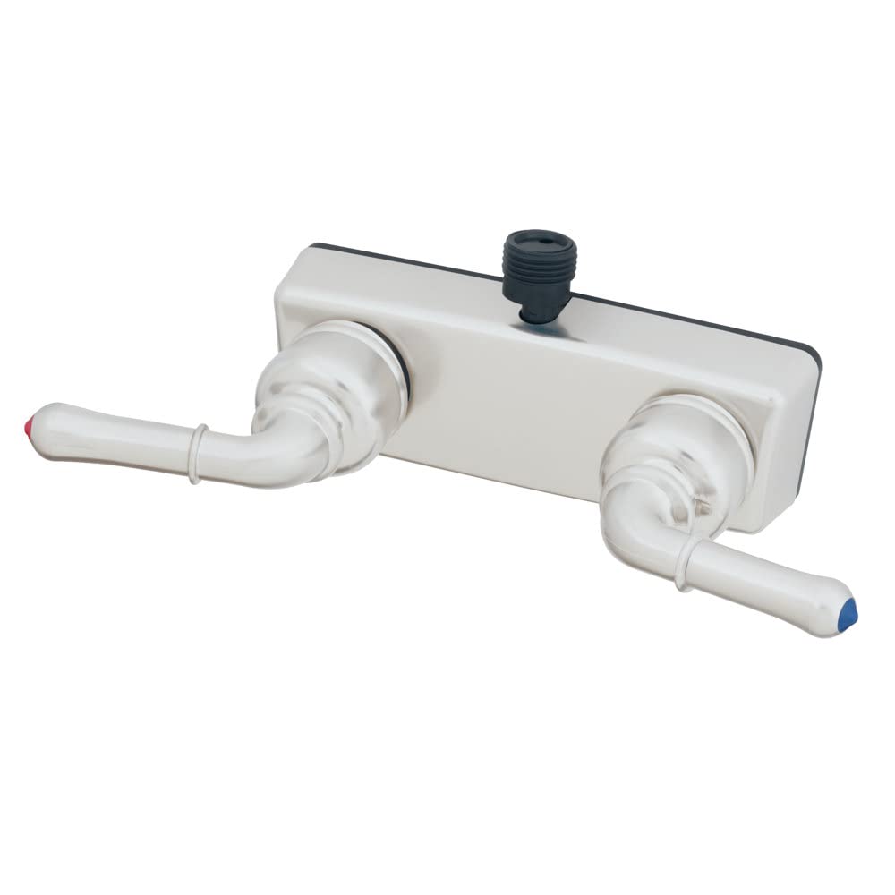4" Empire Faucets U-YWI53VBW Non-Metallic Shower Only Valve with Teapot Handles and Vacuum Breaker - White
