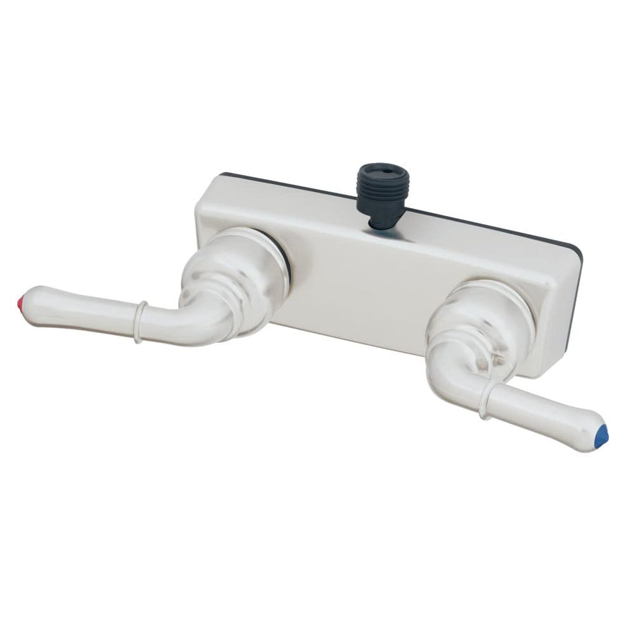4" Empire Faucets U-YWI53VBW Non-Metallic Shower Only Valve with Teapot Handles and Vacuum Breaker - White