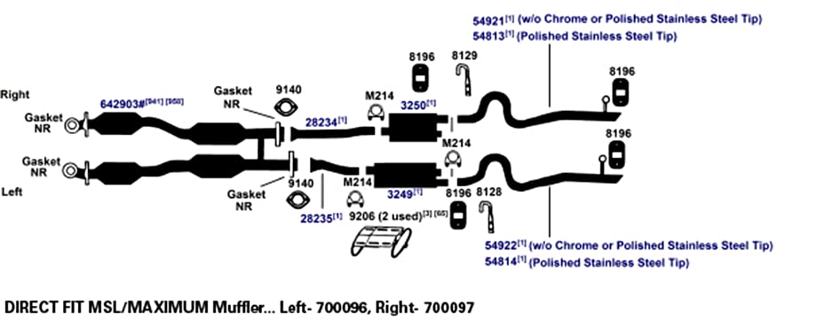Exhaust Tail Pipe AP Exhaust Products 54921