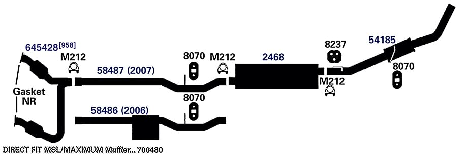Exhaust Pipe AP Exhaust Products 58487