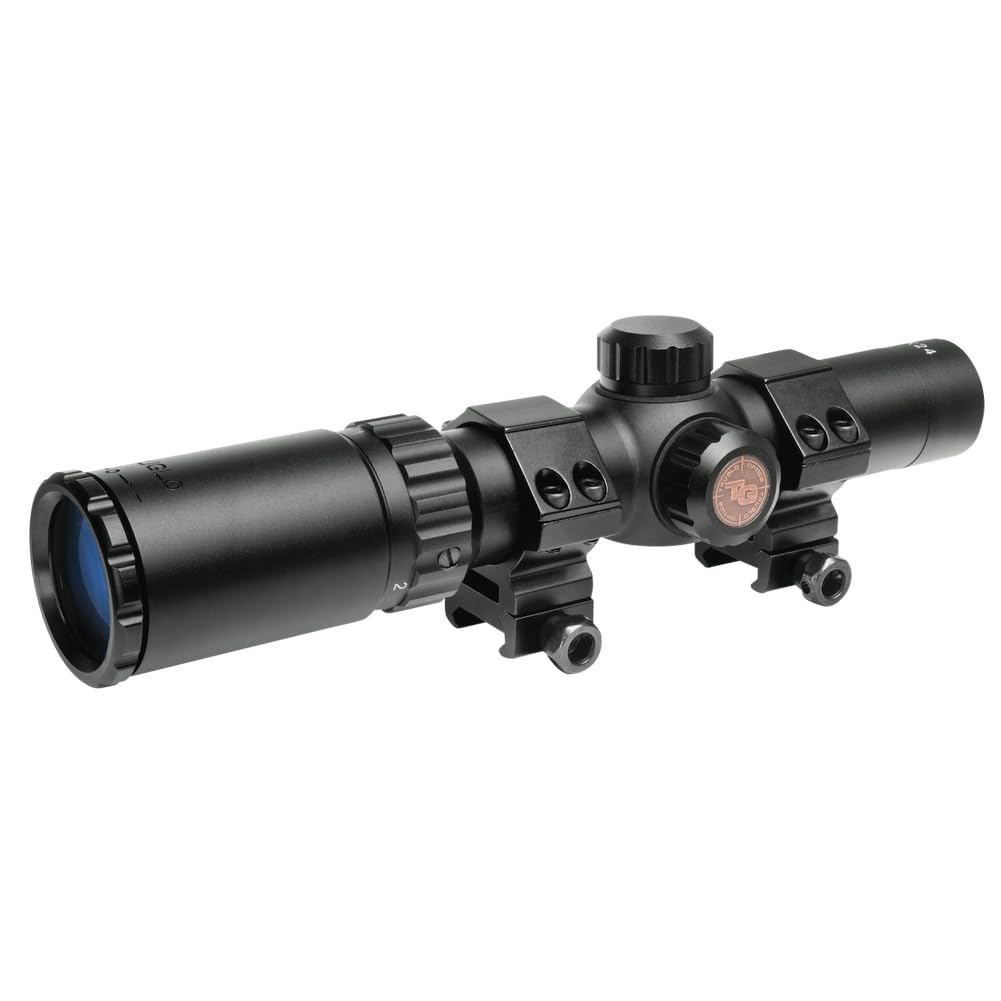 30mm TRUGLO TruBrite 30 Hunter Compact Waterproof, Shockproof, Fogproof Gun Hunting Scope, 1-4 x 24mm, Matte Black