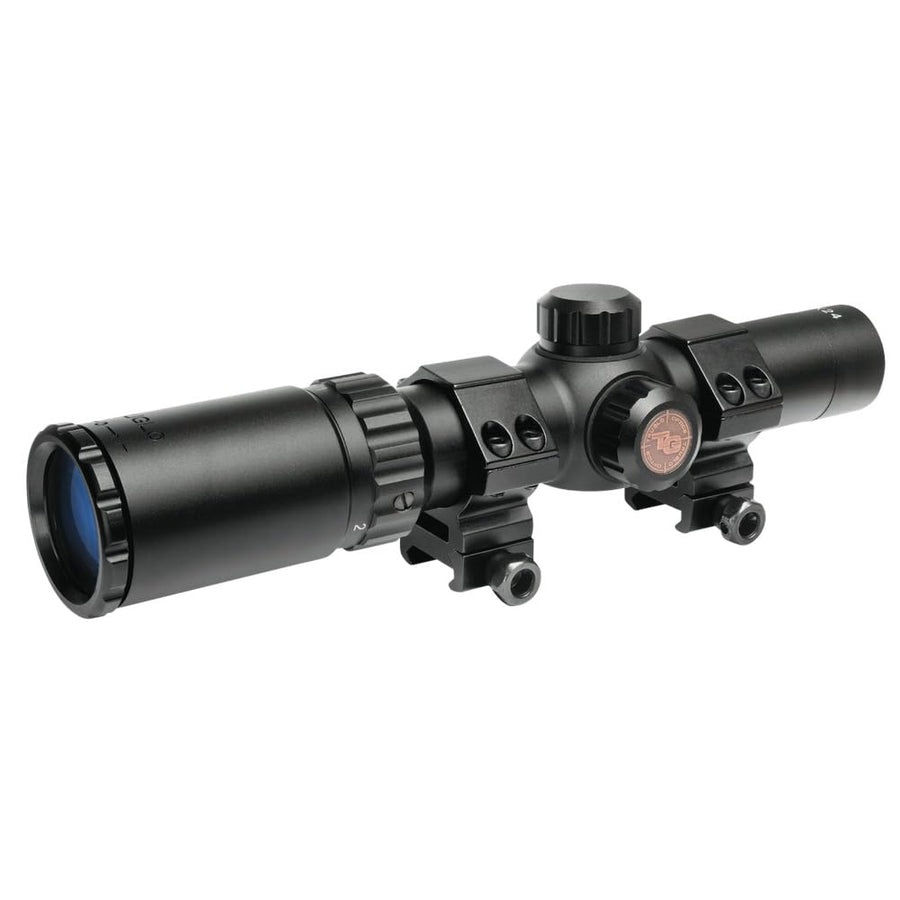 30mm TRUGLO TruBrite 30 Hunter Compact Waterproof, Shockproof, Fogproof Gun Hunting Scope, 1-4 x 24mm, Matte Black