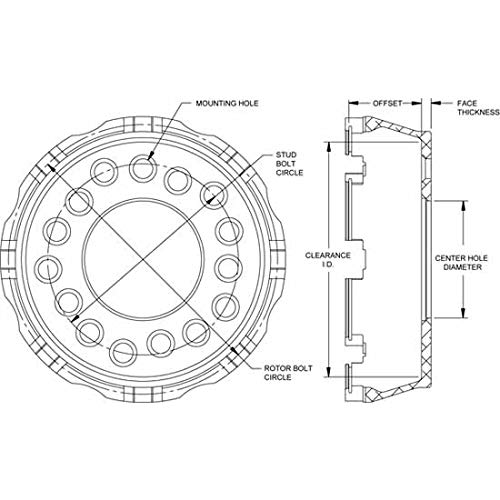 Rear Drag Hat, 1.96" Offset