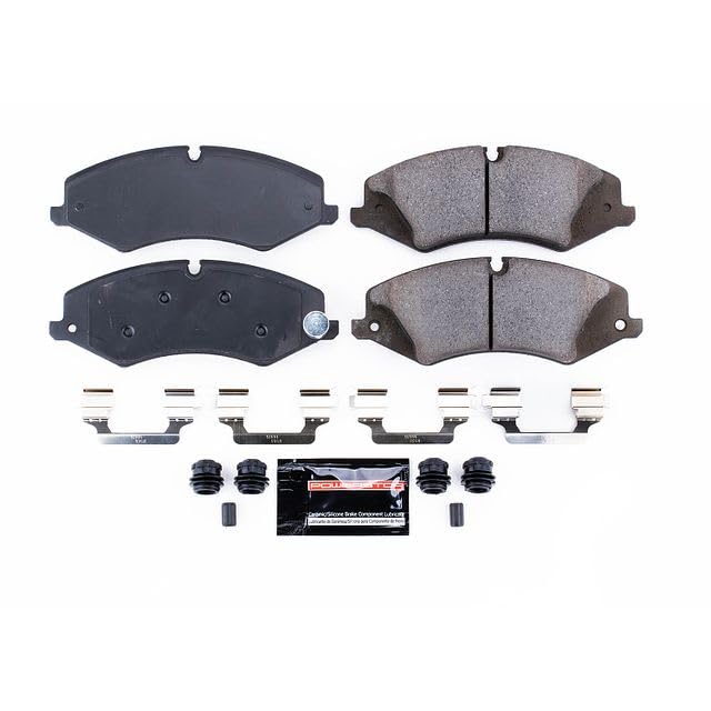 Power Stop Z23-1479 Z23 Sport Carbon Fiber Infused Ceramic Brake Pads with Hardware For Land Rover Discov, Land Rover LR4, Land Rover Range Rover, Land Rover Range Rover Sport [Model Specific]