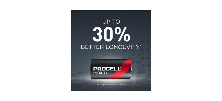 Alkaline Procell Intense Power C, 1.5V Batteries Pack of 12