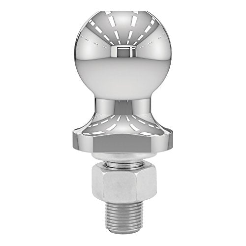 CURT 40095 ATV, UTV, Chrome Lawn Tractor Hitch Ball, 2,000 lbs, 1-7/8-Inch Diameter, 5/8 x 1-3/4-Inch Shank