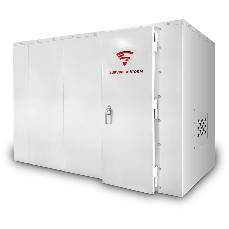 8x4 ShelterCube Panelized Steel Indoor Tornado Shelter (Door on 8-Ft Side) - FEMA Compliant - from Survive-a-Storm Shelters