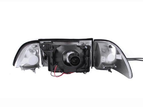 Ford Mustang Anzo USA 121195 Crystal w/Corner/Inner Corners Chrome Headlight Assembly - (Sold in Pairs)