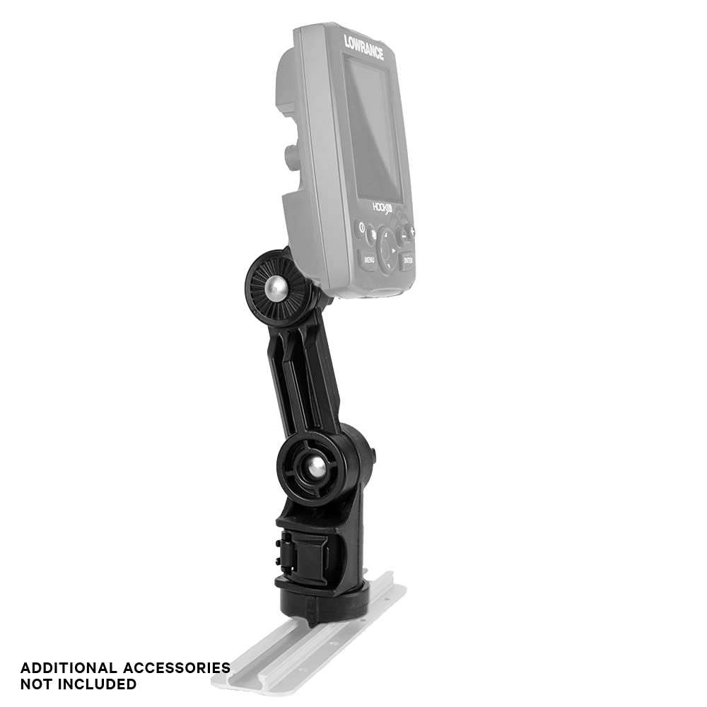 Lowrance Fish Finder Mount YakAttack with LockNLoad Mounting System | Compatible with Elite & Hook Series | Track Mounted Kayak Accessory | Fits GearTrac, MightyMount & More | Made in USA