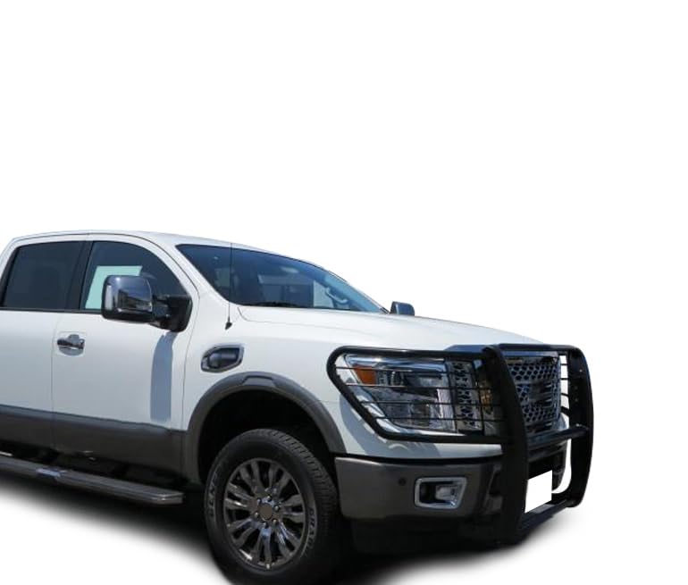 Bumper Guard Black Grille brush Modular Compatible with 2016-2024 Nissan Titan XD-17NR28MA