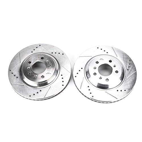 Power Stop AR82121XPR Evolution Front Drilled & Slotted Rotor Pair For Buick Allure, Buick LaCrosse, Buick Lucerne, Cadillac DTS, Chevrolet Impala, Chevrolet Impala Limited [Model Specific]