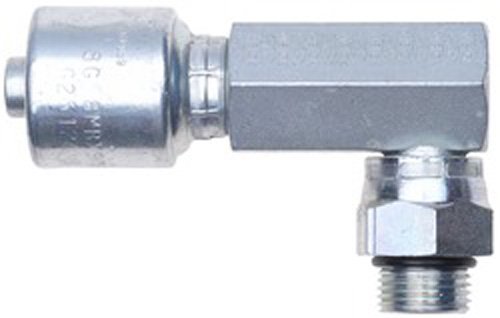 MegaCrimp Gates 10G-10MBX90BLL Couplings, Male O-Ring Boss Swivel, Zinc Plated Carbon Steel, 3.15", 90 Block, 5/8" ID