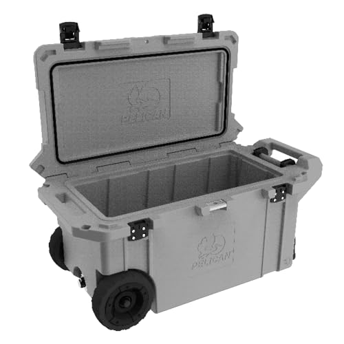 80 Quart Pelican Elite Cooler with Wheels (Dark Grey/Black)