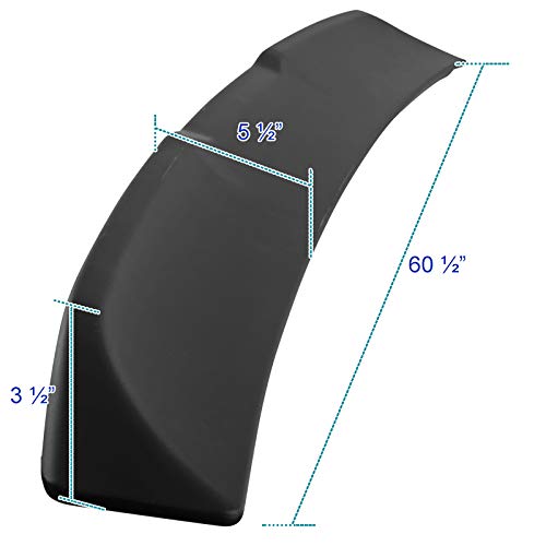 SRT Style Spec-D Tuning Matte Black Rear Trunk Spoiler Compatible with 2008-2017 Dodge Challenger All Models