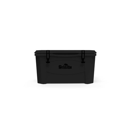 60 Cooler Grizzly | 60 qt Ice Chest Durable Rotomolded Insulated | Made in USA | Warranty for Life | for Beach Boat Camping Fishing Hunting | G60 | Blackout