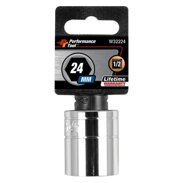 W32224 Performance Tool 1/2 Drive 24mm 6Point Socket, 1 Pack