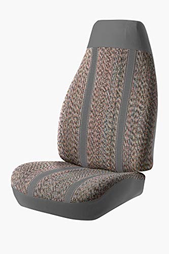 Gray Fia TR49-80 Custom Fit Front Seat Cover Bucket Seats - Saddle Blanket, (Gray)