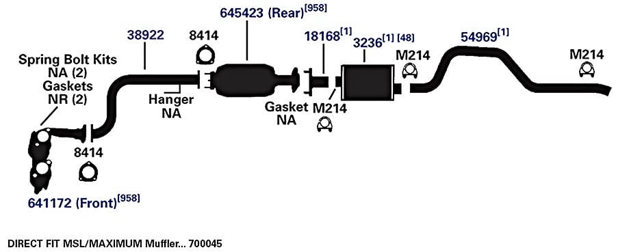 Exhaust Tail Pipe AP Exhaust Products 54969