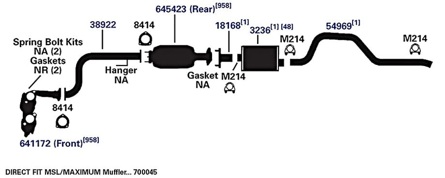 Exhaust Gasket AP Exhaust 8414