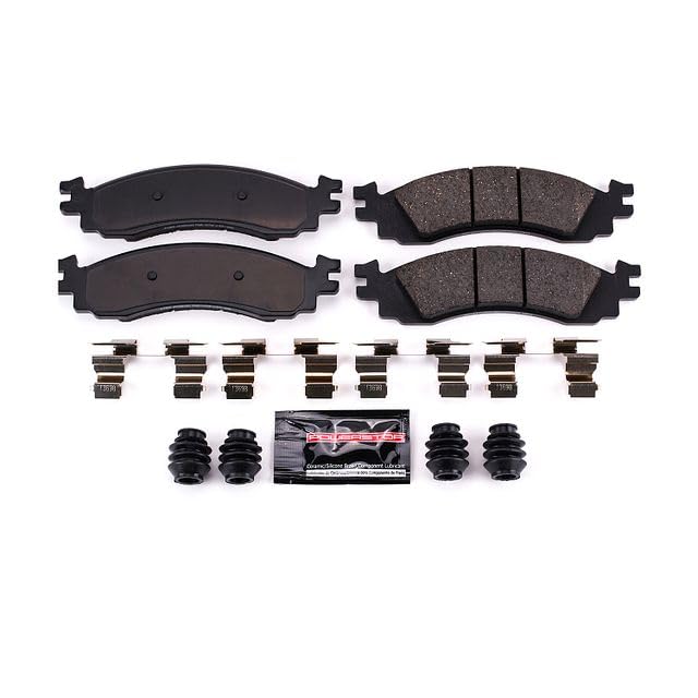 Power Stop Z23-1158 Z23 Evolution Sport Carbon Fiber Infused Ceramic Brake Pads with Hardware For Ford Explorer, Ford Explorer Sport Trac, Ford Taurus, Mercury Mountaineer [Model Specific]